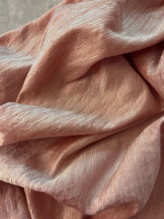EUGENIA: Tissu effet plissé rose claire