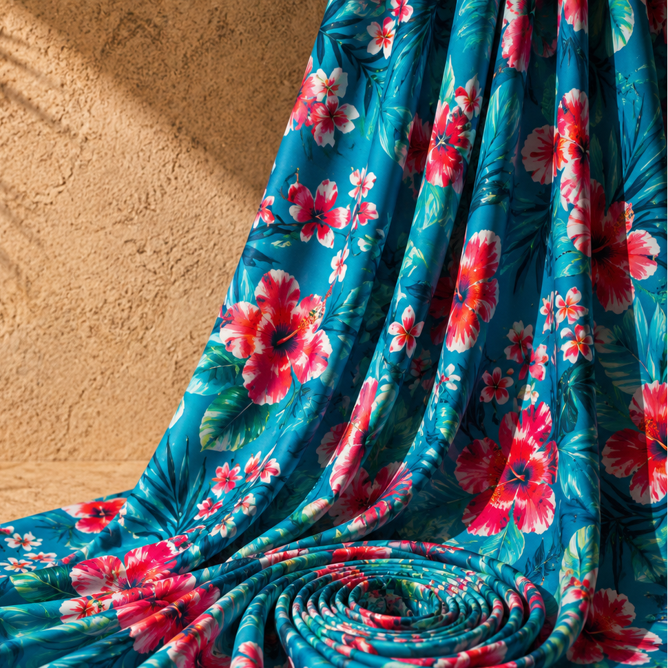 SANDYA: Hibiscus and Watermelon print knit