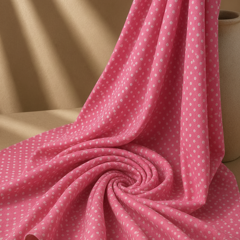 CHLOÉ: Voile de coton imprimé à pois vintage