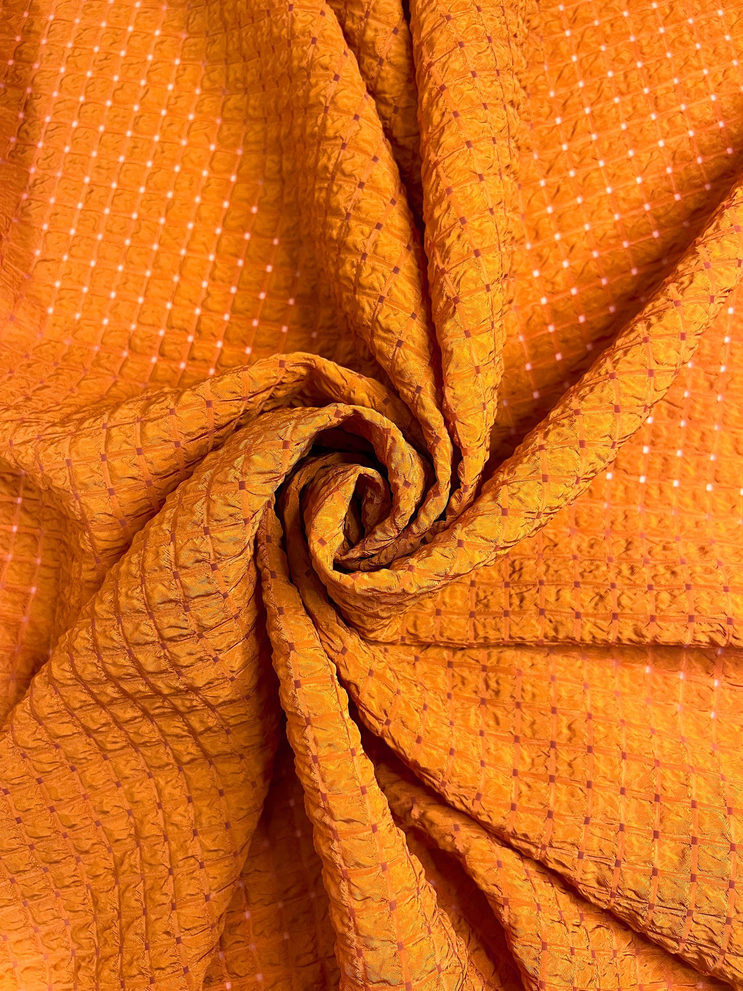 CALDO: Vichy uni gaufré terracotta