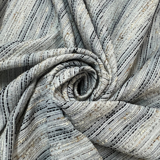 STRATA : Coton tissé à rayure irrégulière