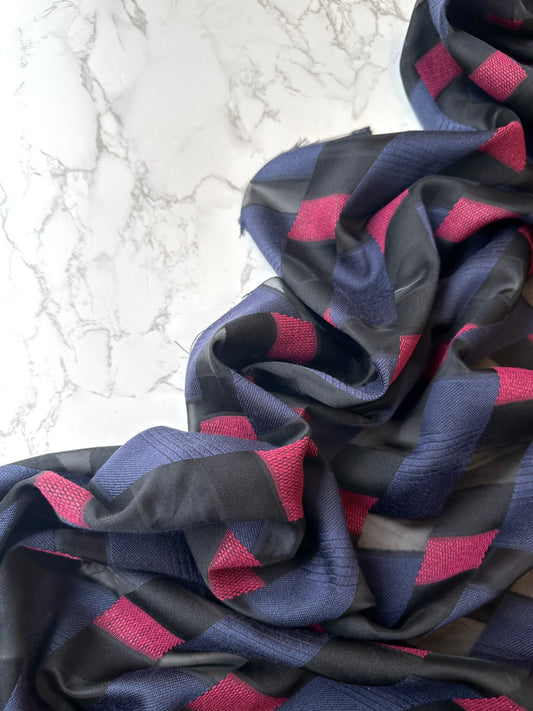 GEOMETRA: Jacquard coton lurex