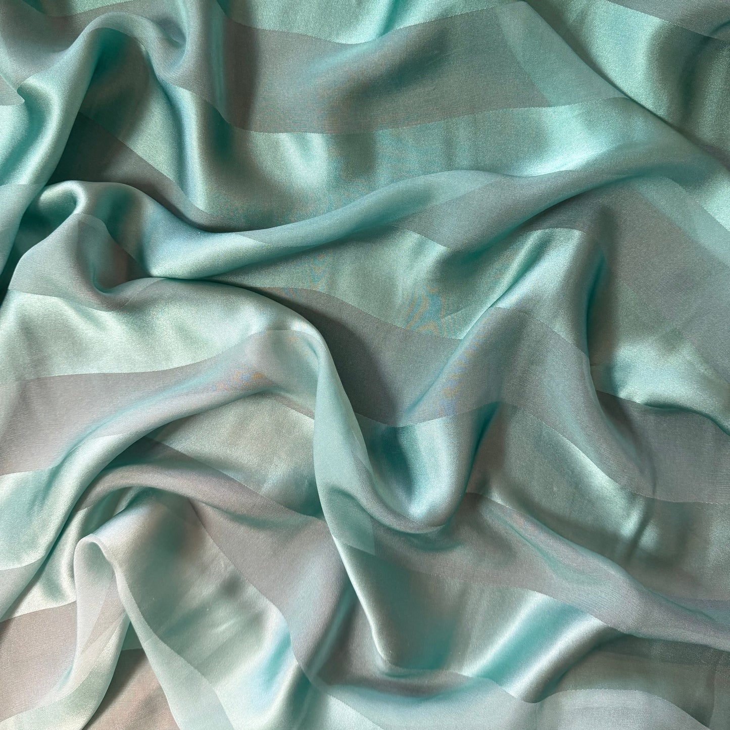 YSÉ : Bande satin dégradé bleu vert