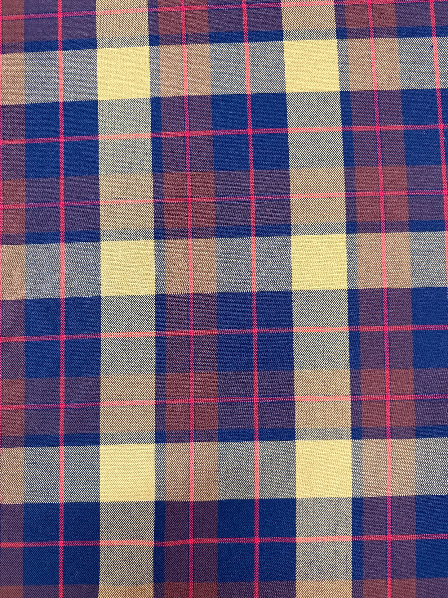 THÉO : Coton imprimé effet tartan vintage
