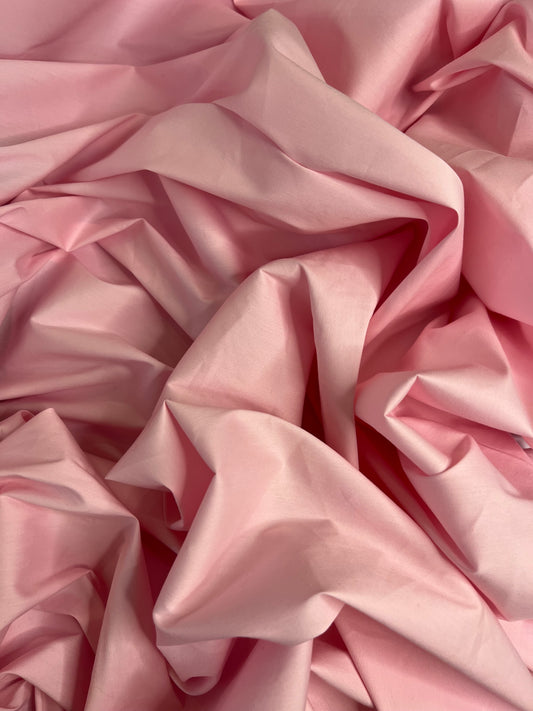 ROSETTA: Popeline de coton peignée rose pale