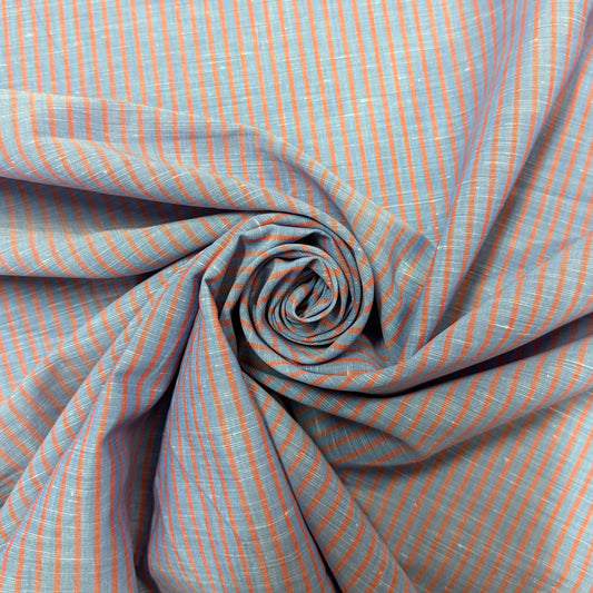 CHAY : Toile coton rayures rose