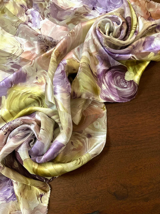 KATY: Bande satin imprimé soie