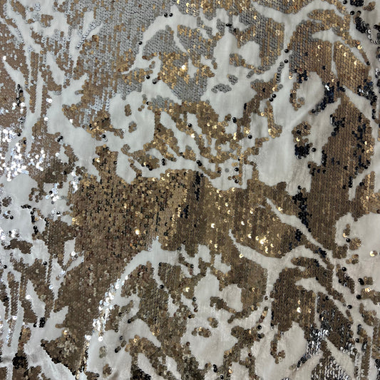 GIORGIA: velour brodée avec sequins - Tiss'ART