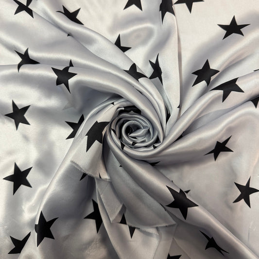 RAÏNA : Satin de soie étoilé