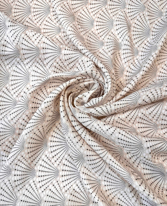 NATACHA: Popeline de coton graphique