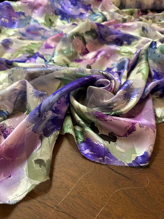 LÉA: Bande satin imprimé soie