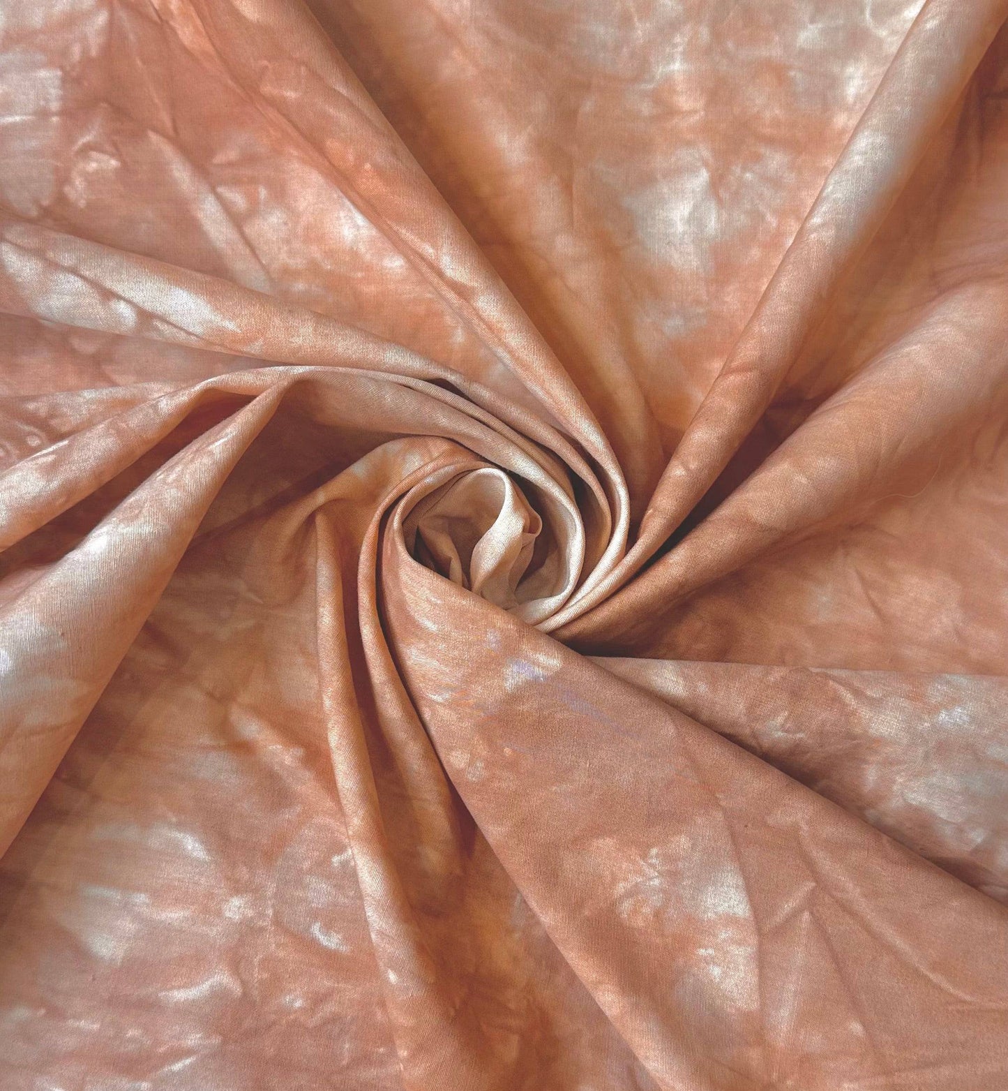 FRANCIS: Popeline de coton française tie and die - nuance nude