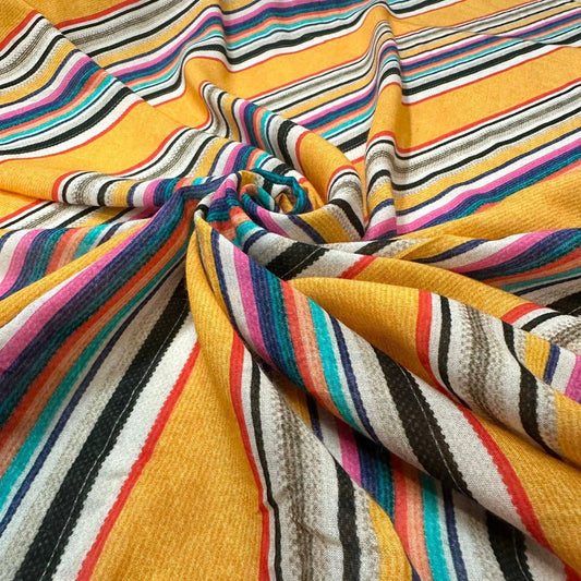 PHILI: Voile viscose imprimé à rayures