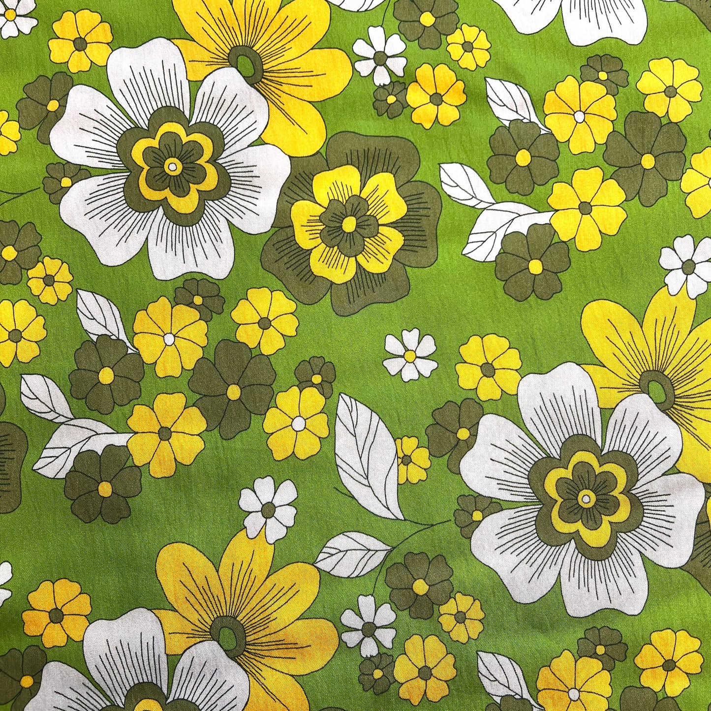 MAÏA: Tissu coton tissé motif rétro