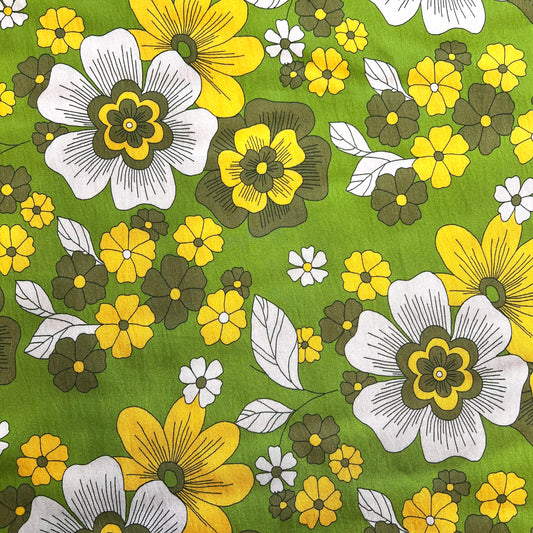 MAÏA: Tissu coton tissé motif rétro