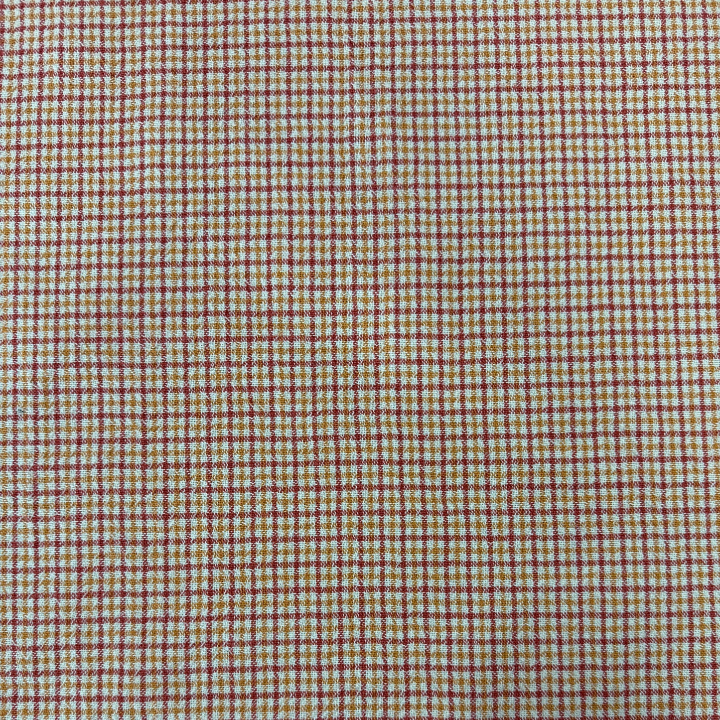 MAILLA : Coton carreaux micro vichy terracotta et écru