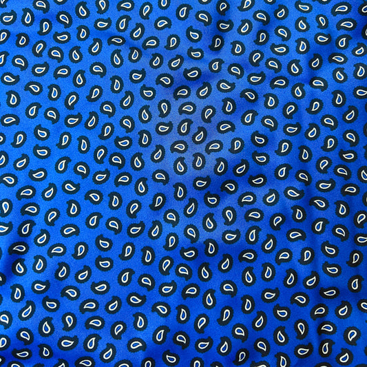 GOCCIA BLU: Satin de viscose bleu royal vibrant