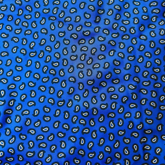 GOCCIA BLU: Satin de viscose bleu royal vibrant