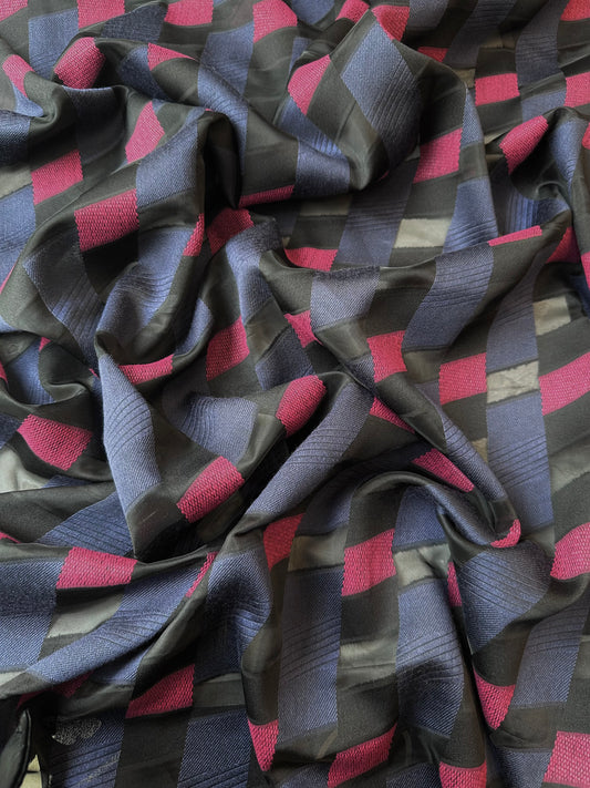 GEOMETRA: Jacquard coton lurex