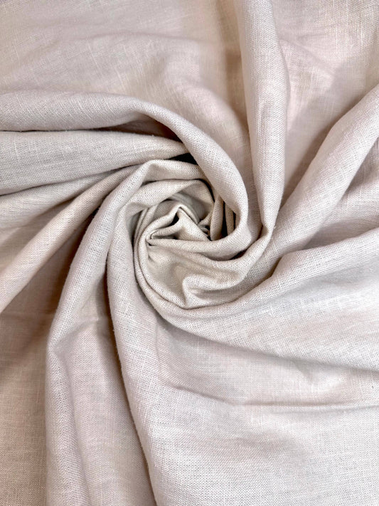 KATHIA: Lin mélangé chiné beige naturel