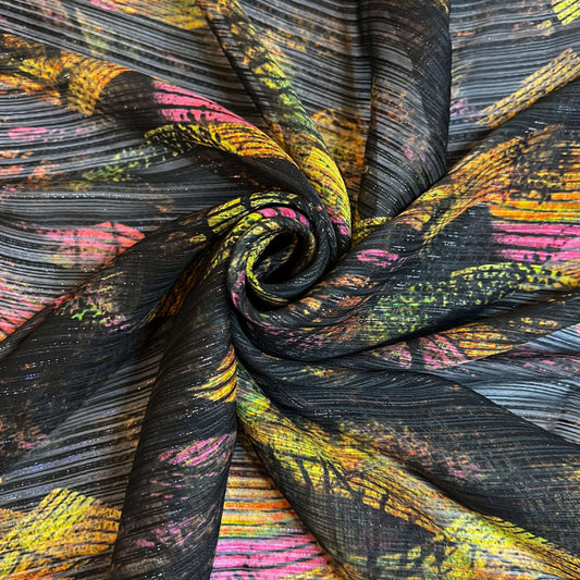 VENTO STELLATO: Lamé multicolore sur fond noir