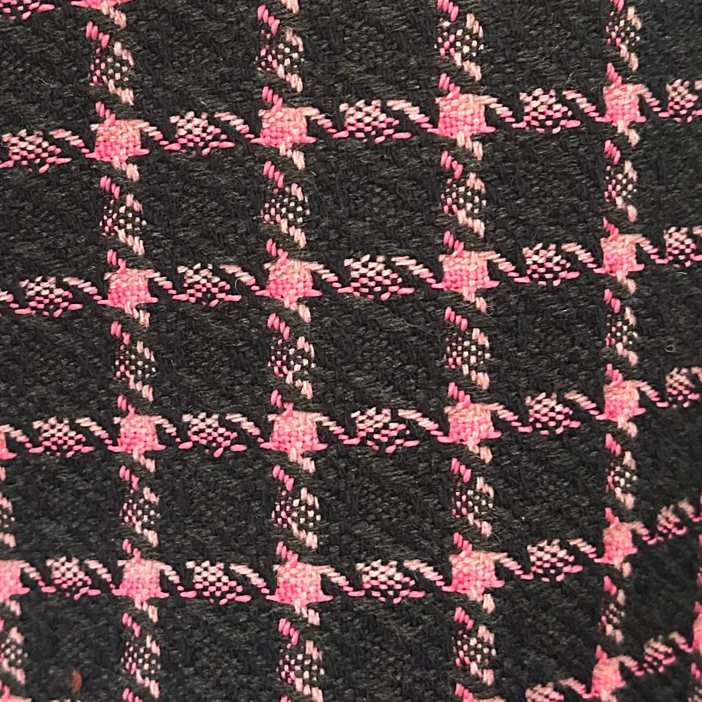 VARON : Tweed à carreaux graphiques couture