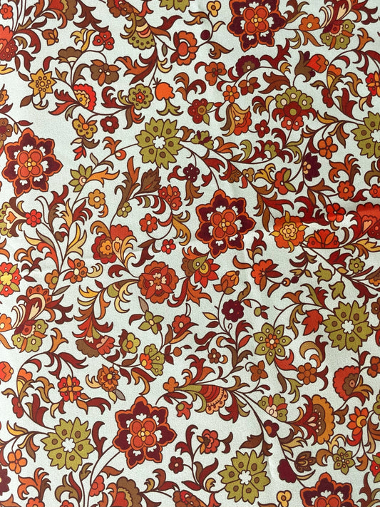 JOSÉPHINE: Crêpe imprimé florale vintage