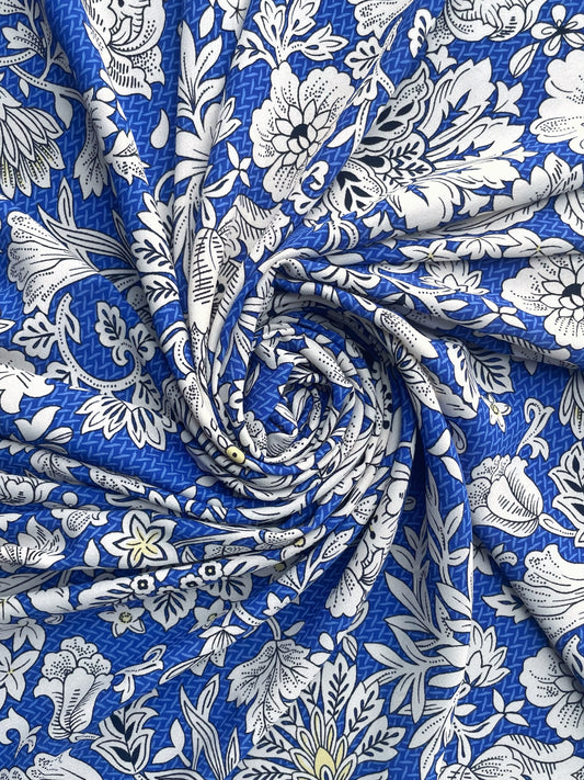 PARISA: Crêpe imprimé fleurs orientale