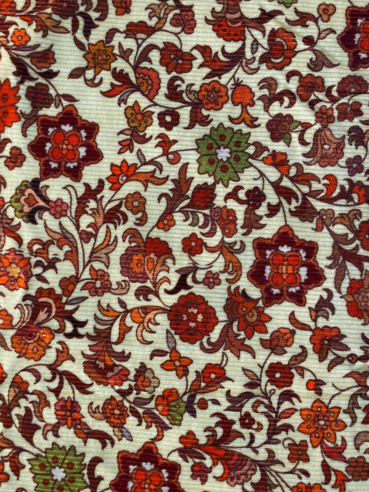 ROSWYN: Velours de Coton imprimé floral vintage