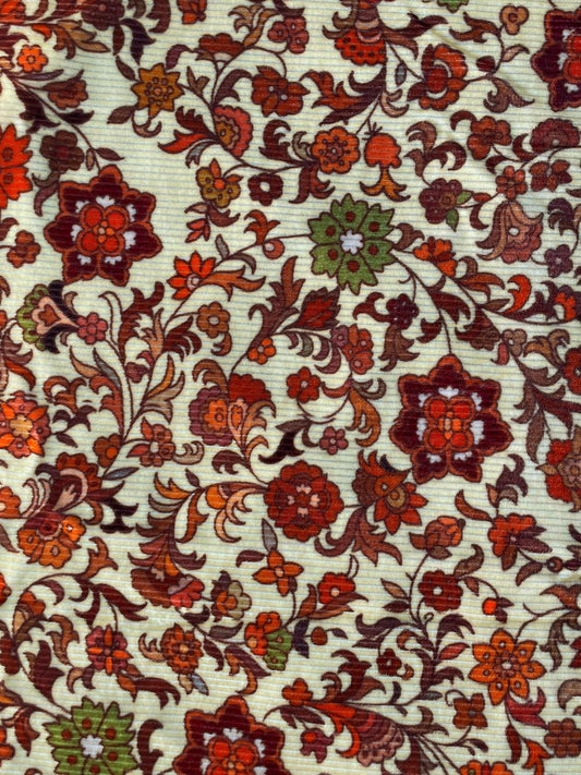 ROSWYN: Velours de Coton imprimé floral vintage