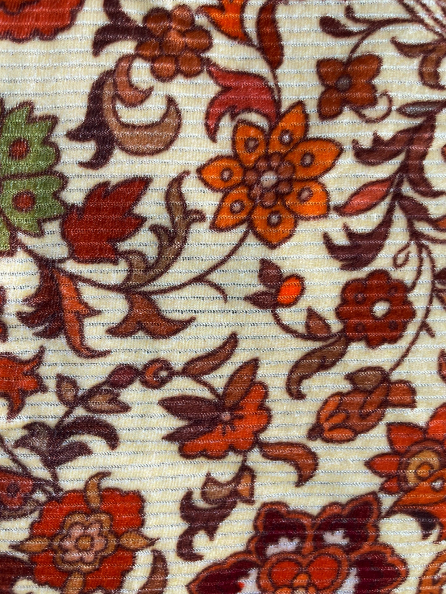 ROSWYN: Velours de Coton imprimé floral vintage