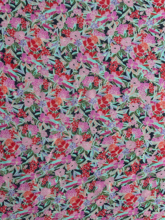 AMARIS: Voile de Coton Viscose imprimé Florale