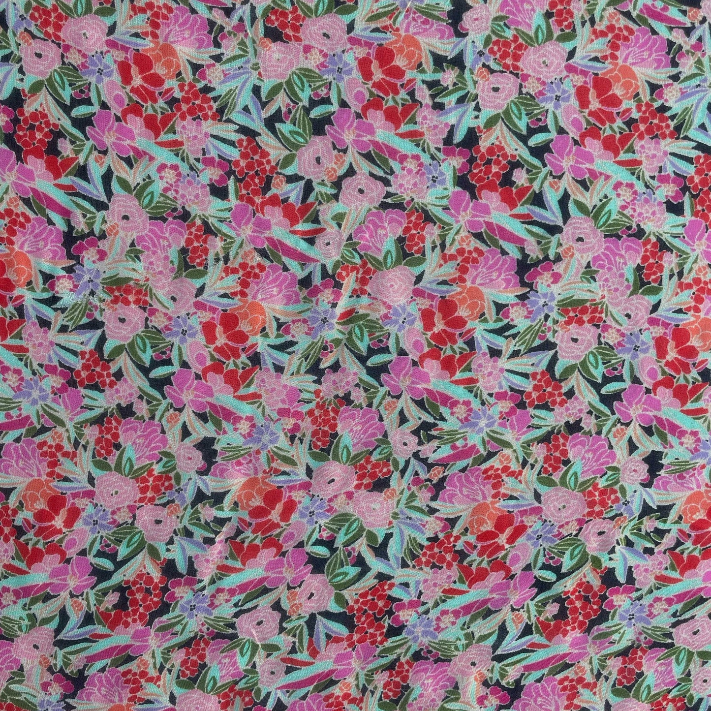 AMARIS: Voile de Coton Viscose imprimé Florale
