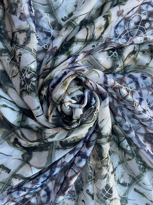 ORION: Voile de Coton Viscose imprimé