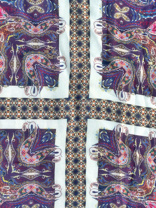 LORIEN: Voile de Coton Viscose imprimé Bohème