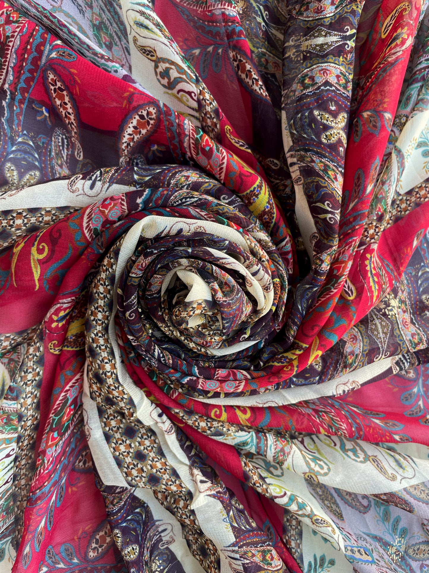 LORIEN: Voile de Coton Viscose imprimé Bohème