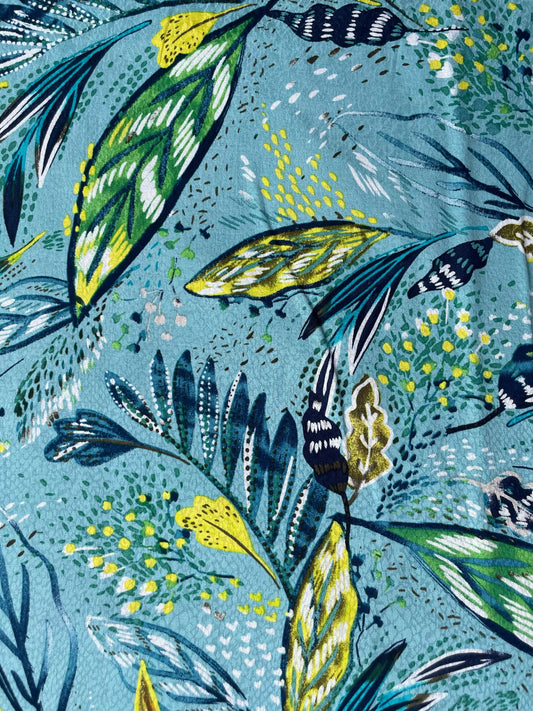 ORANE: Crêpe Viscose imprimé Végétal