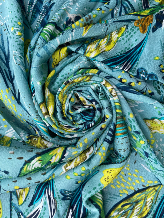 ORANE: Crêpe Viscose imprimé Végétal