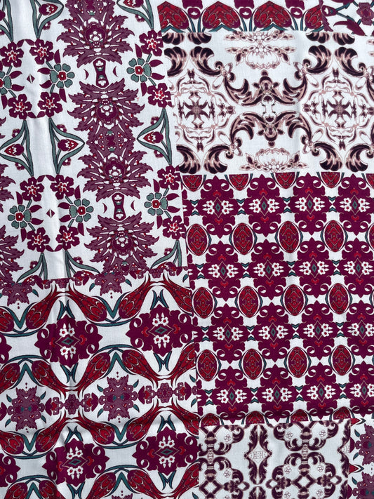 CALLISTA: Crêpe Viscose multi-imprimé