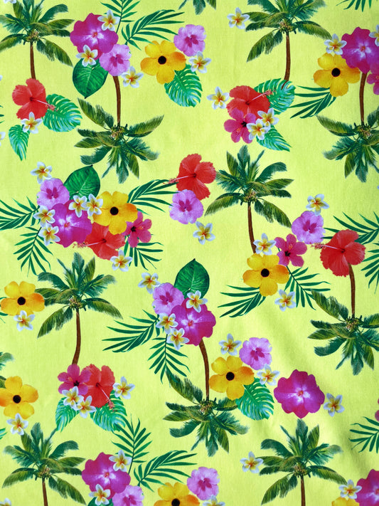 TROPÉA: Maille imprimé Fleurs Tropicales