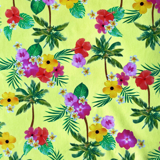 TROPÉA: Maille imprimée Fleurs Tropicales