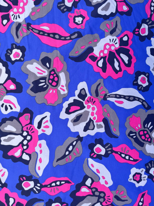 NICOLE: Maille imprimé Floral Abstrait