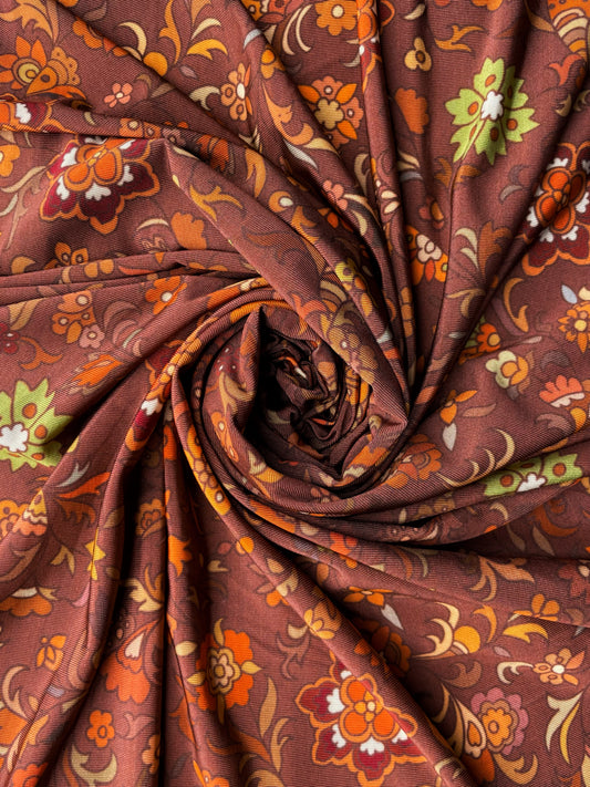 CALISTA: Maille imprimé Fleurs Rétro