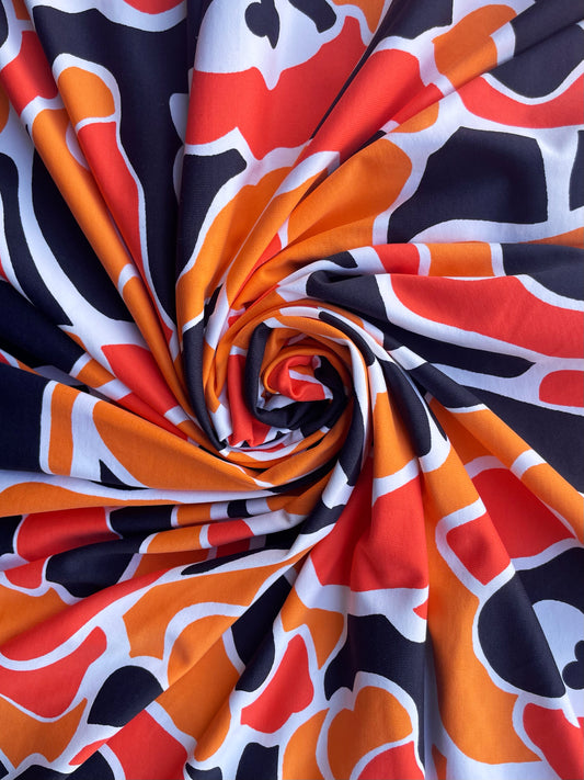 TALORINA: Maille imprimé Floral Abstrait