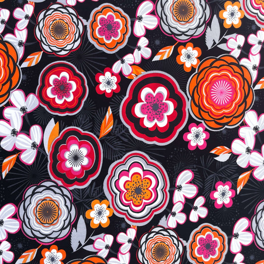 ADÉLAÏDE: Maille imprimée Floral Rétro