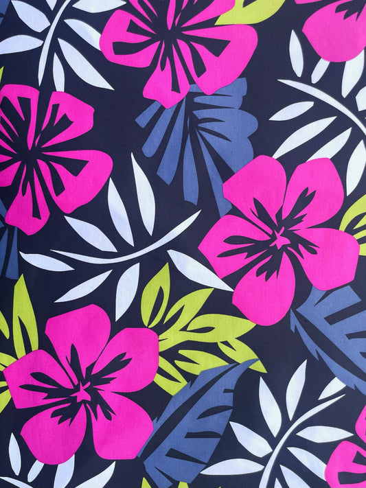 BETHANY: Maille imprimé Hibiscus Graphique