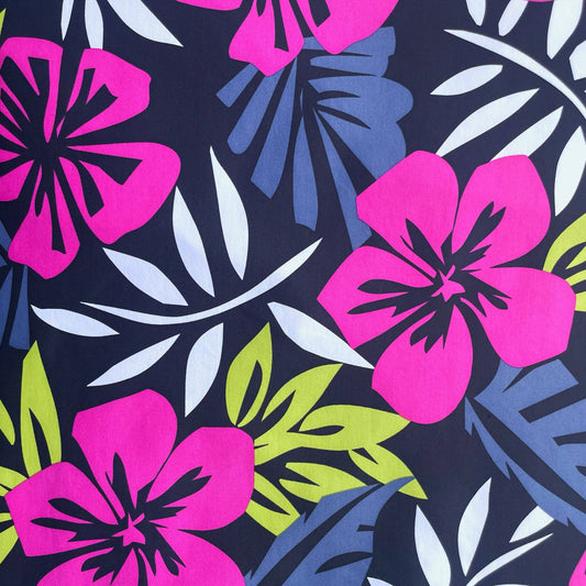BETHANY: Maille imprimée Hibiscus Graphique