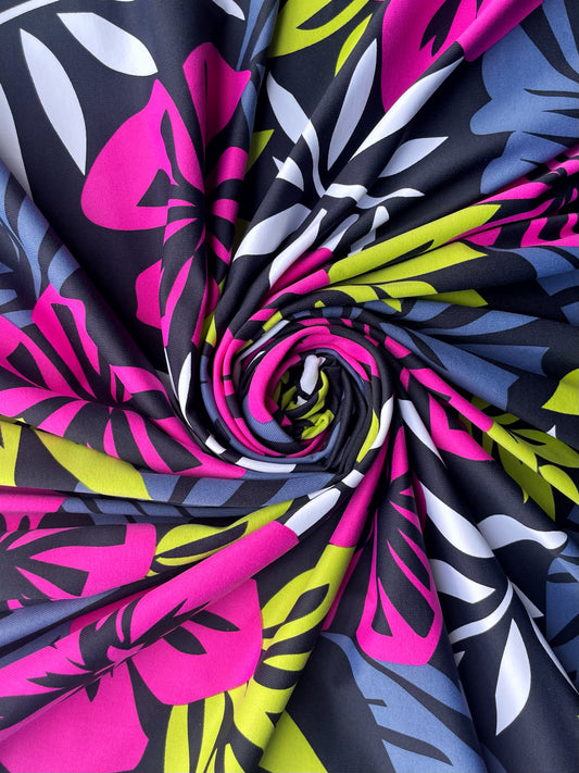 BETHANY: Maille imprimé Hibiscus Graphique