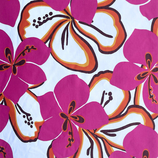 MILA: Maille imprimée Gros Hibiscus