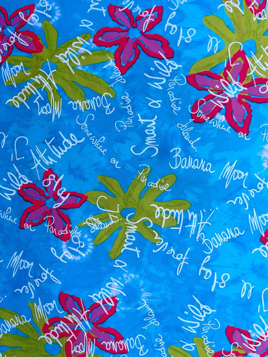 SCRIPTIA: Maille imprimé Floral & Écriture